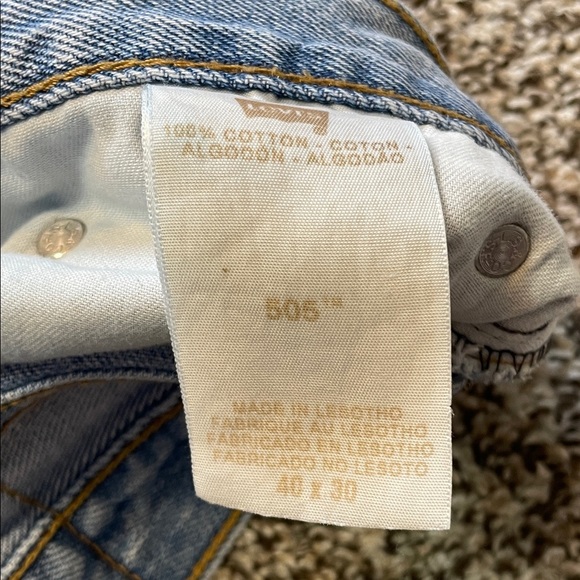 Levi’s 505 Vintage Light Wash Straight Leg Jeans – Size 40x30 - Picture 2 of 12